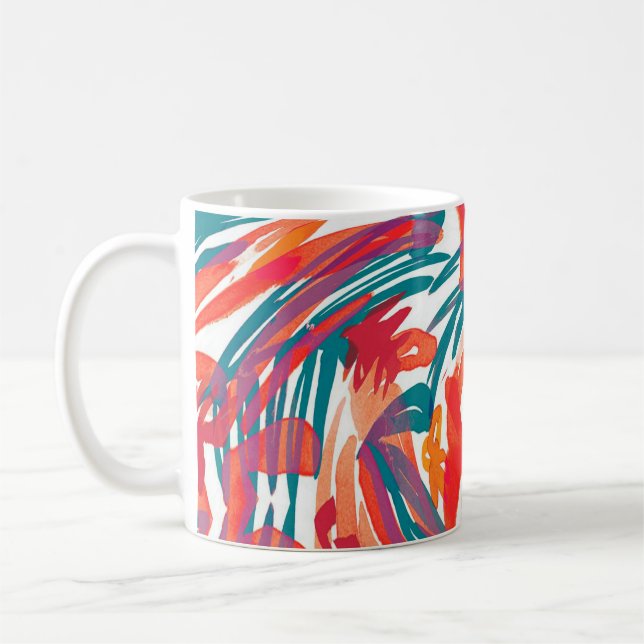 Caneca De Café Abstract painting texture. Art wallpaper. Simple d (Esquerda)