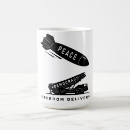 Caneca De Café Abstract Peace Freedom Delivery Minimalist Art 