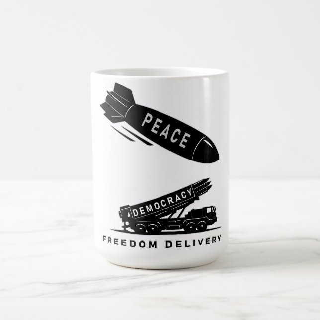 Caneca De Café Abstract Peace Freedom Delivery Minimalist Art  (Centro)