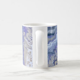 Caneca De Café Abstract Purple & Gold Mineral Veins