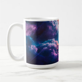 Caneca De Café Abstract Space Nebula Art - Colorful Cosmic