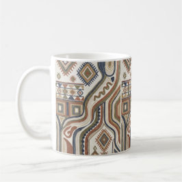 Caneca De Café Abstract Tribal Geometric Embroidery Pattern