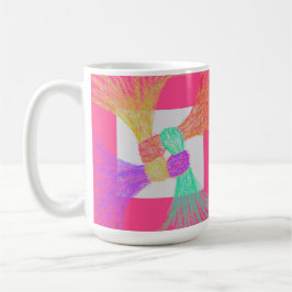 Caneca de Café Abstrata Colorida