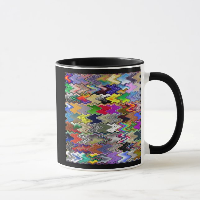 Caneca de café abstrata da cor (Direita)