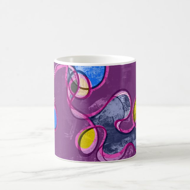 Caneca de Café Abstrata do Chakra do Coração (vers (Centro)