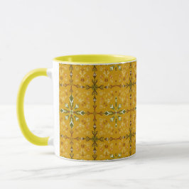 Caneca de Café Abstrata Dourada