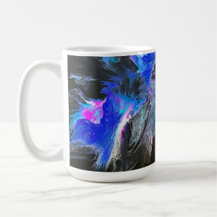 Caneca de Café Abstrata Electric Bloom