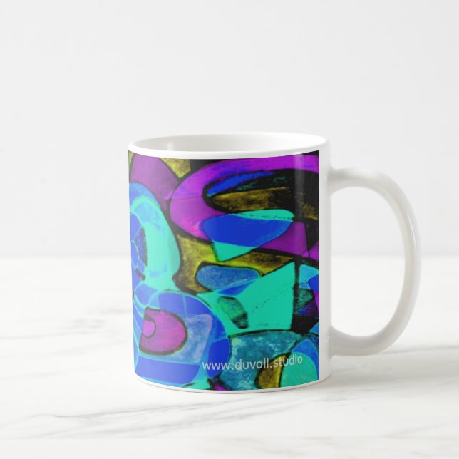 caneca de café abstrata "laguna azul" (Direita)