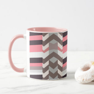 Caneca de Café Abstrata Rosa