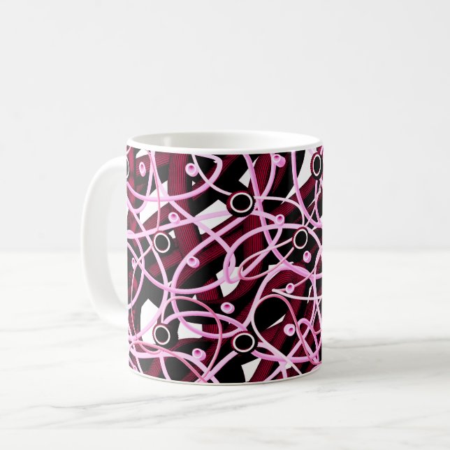 Caneca De Café Abstrato (Frente Esquerda)