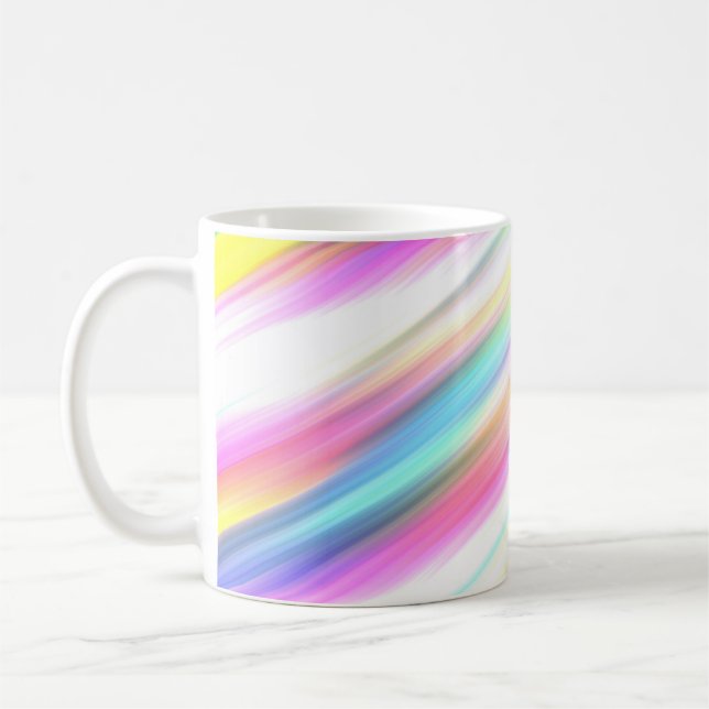 Caneca De Café abstrato arco-íris (Esquerda)