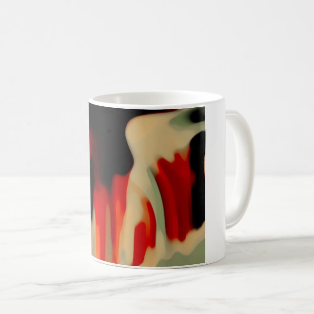 Caneca De Café Abstrato Art (Frente Esquerda)