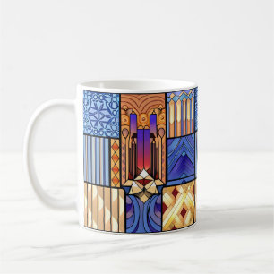 Caneca De Café Abstrato Art Deco