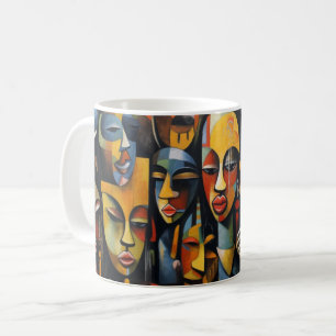Caneca De Café Abstrato Art nigeriano, África, Arte Africana
