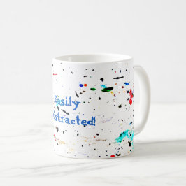 Caneca De Café Abstrato Art Paint Splashes Spotch Personalizado