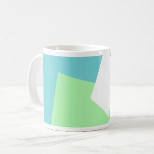 Caneca De Café Abstrato Art Turquoise Azul