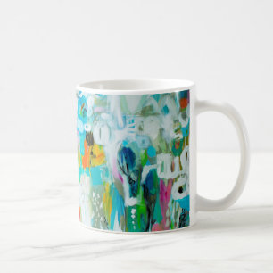 Caneca De Café Abstrato azul