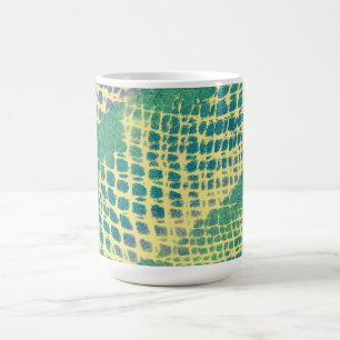 Caneca De Café Abstrato Azul, Lâmpadas de Púrpura Azul
