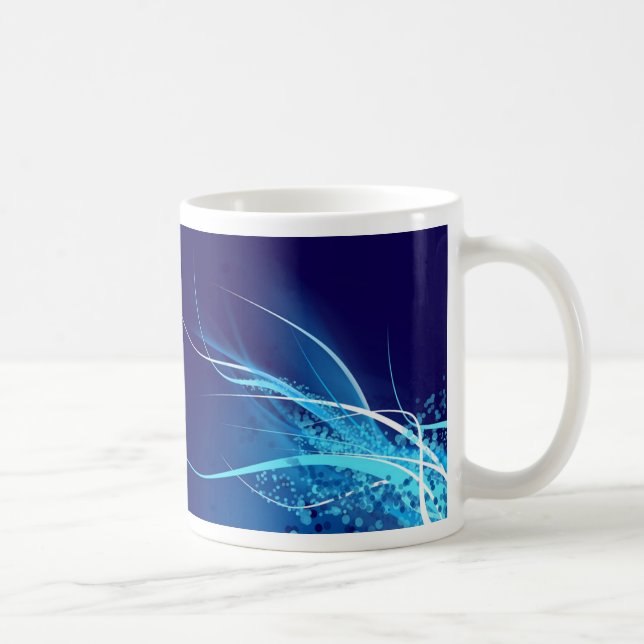 Caneca De Café Abstrato azul-oceano - Mug (Direita)