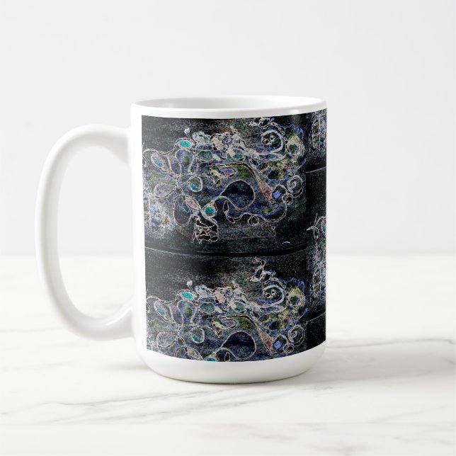 Caneca De Café Abstrato Black & White Mug (Esquerda)