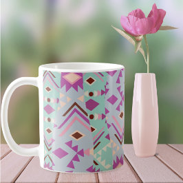 Caneca De Café Abstrato Boho Aztec Mug