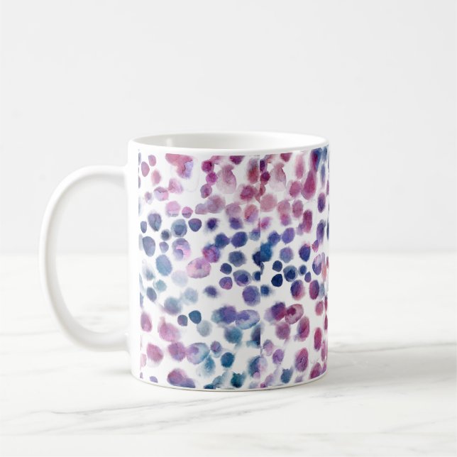 Caneca De Café Abstrato bolinhas padrão sem costura em pastel (Esquerda)