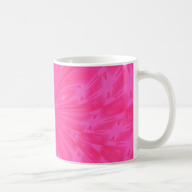 Caneca De Café Abstrato Butterfly Bright Pink Coffee Mug (Direita)