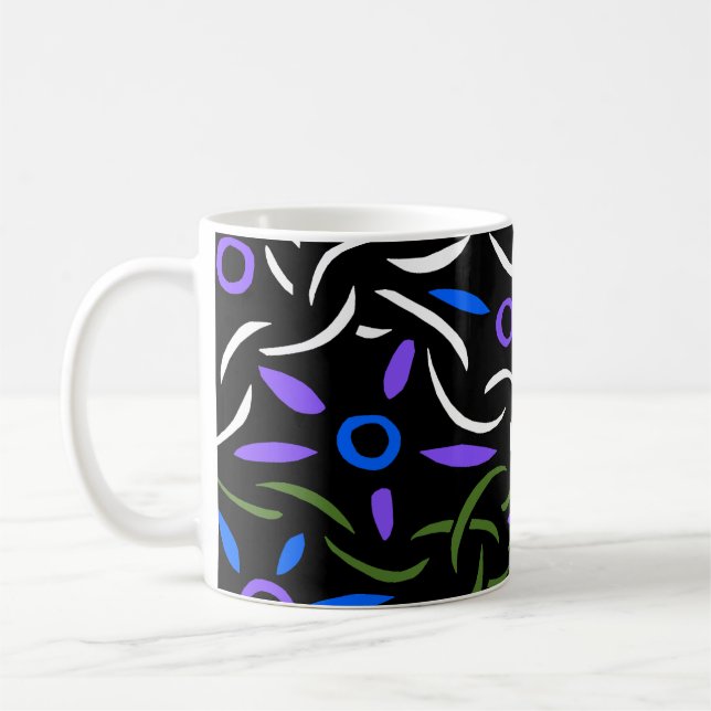 Caneca De Café Abstrato Cadeias e Anéis (Esquerda)