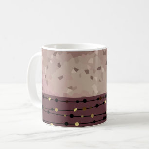 Caneca De Café Abstrato, castanho, rosa, castanho-rosa