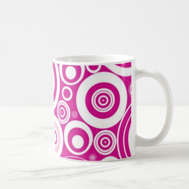 Caneca De Café Abstrato Circular (Direita)