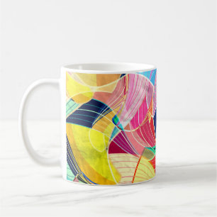 Caneca De Café Abstrato cor d'água, fundo fantástico