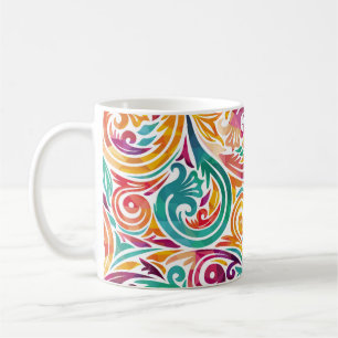 Caneca De Café Abstrato cor de fundo. ilustração carnaval