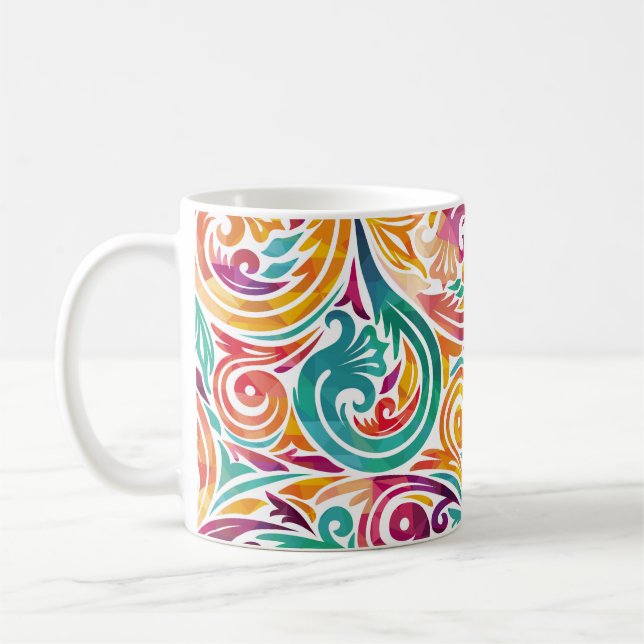 Caneca De Café Abstrato cor de fundo. ilustração carnaval (Esquerda)