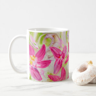 Caneca De Café Abstrato cor-de-rosa