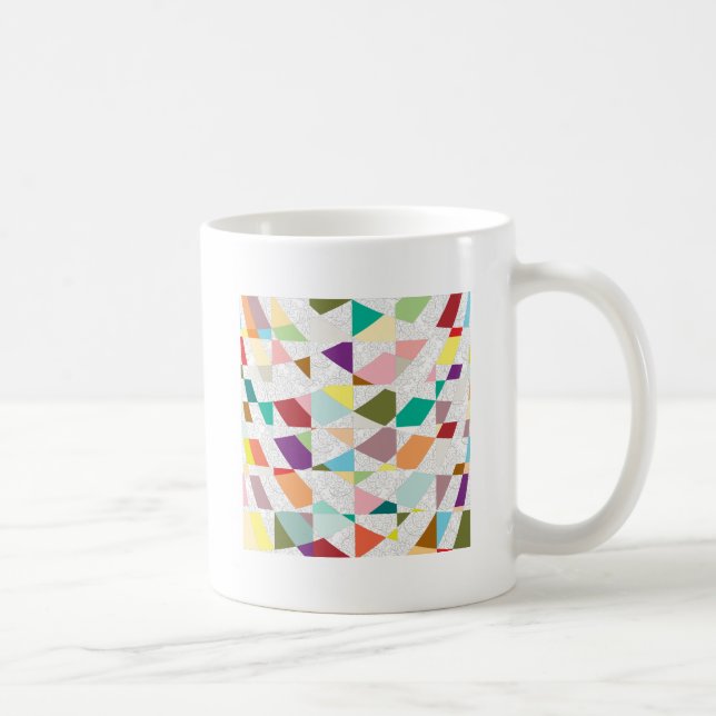 Caneca De Café Abstrato - Cores - Damasco (Direita)