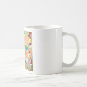 Caneca De Café Abstrato Cores Sun Burst