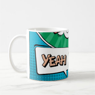 Caneca De Café Abstrato criativo conceito de banda desenhada esti