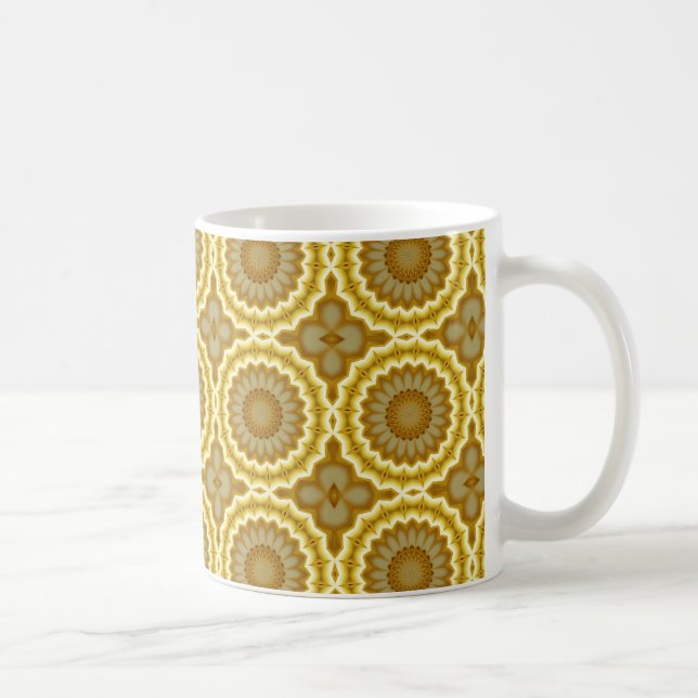 Caneca De Café Abstrato Daisies (Direita)