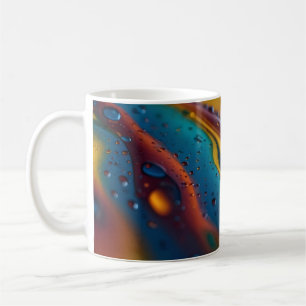 Caneca De Café Abstrato Dança de Petróleo e Água