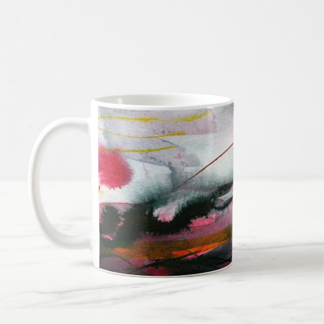 Caneca De Café abstrato de aquarela (Esquerda)
