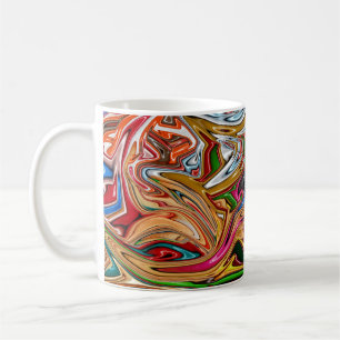 Caneca De Café Abstrato de arte colorida