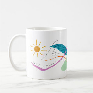 Caneca De Café Abstrato de Arte Elevada e Brilhante