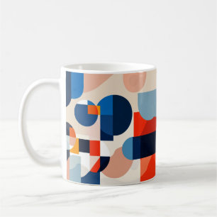 Caneca De Café Abstrato de Arte Geométrica do Meio século Escandi
