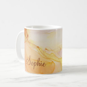 Caneca De Café Abstrato de Boho Personalizado