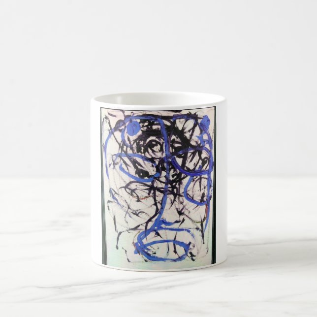 Caneca De Café Abstrato de Cabeça Olmec Jeff Hankamer Artjunkhaus (Centro)