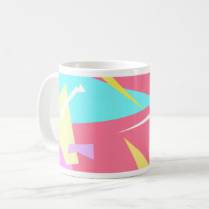 Caneca De Café Abstrato de Cores de Pastel de Vibes Positivas