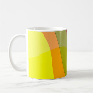 Caneca De Café Abstrato de cores primárias 1212i - Azul amarelo v