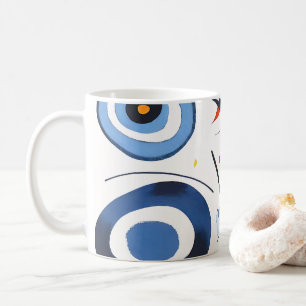 Caneca De Café Abstrato de Dança de Dimensão Circular