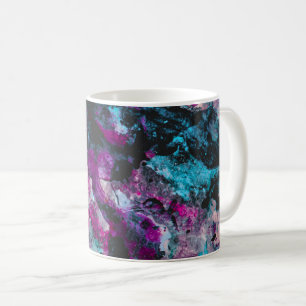 Caneca De Café Abstrato de Épocas de Cristal Ruby e Sapphire