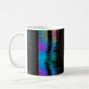 Caneca De Café Abstrato de imagem da tela de LED com brilho. Divi